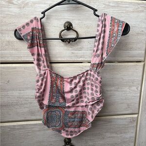 Urban Outfitters Pink Patterned Top